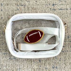 Clear crossbody stadium bag